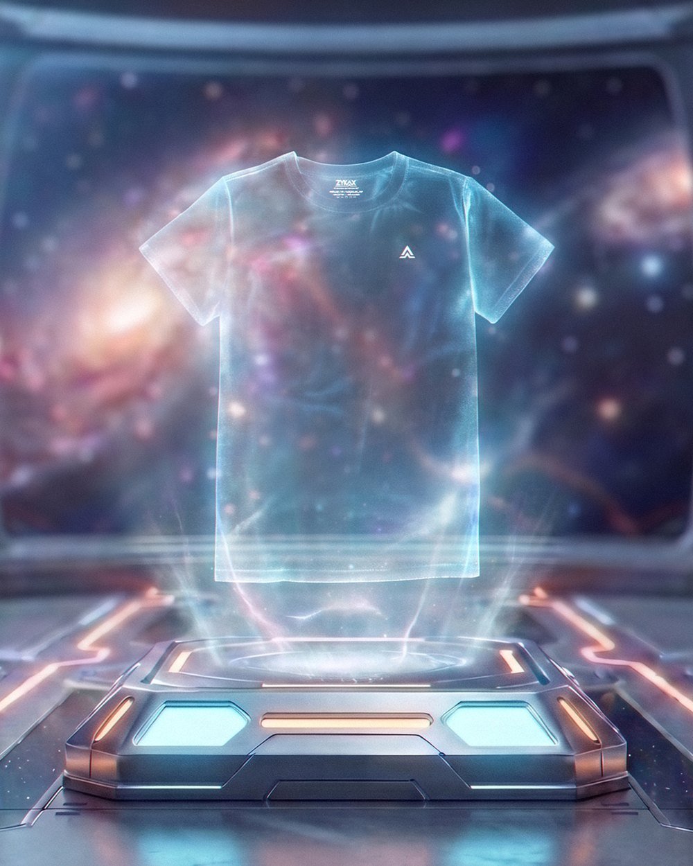 Camiseta Zykax ZX1 con el holograma del poder de la imaginación